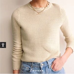 Boden Textured Scallop Sweater, M, NWT